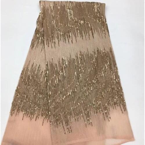 Exquisite three-dimensional folds and folds sequined mesh embroidery, suitable for fashionable ladies' skirts