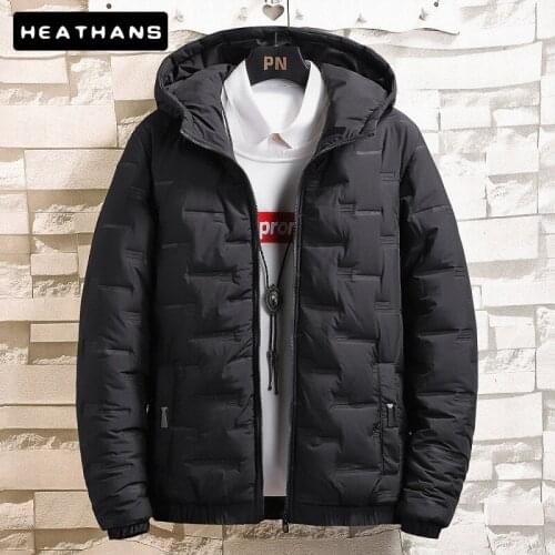 New Winter Mens Parkas Jackets Fashion Male Cotton Warm Padded Coats Hooded Bomber Jacket Handsome Zipper Jacket Mens Clothing