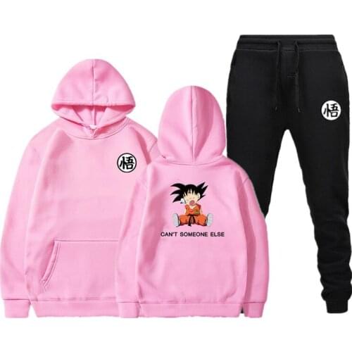 New 2019 Sport Suit Hoodie Anime printing Hooded Men Casual Cotton Fall / Winter Warm Sweatshirts Mens Casual Tracksuit Suit