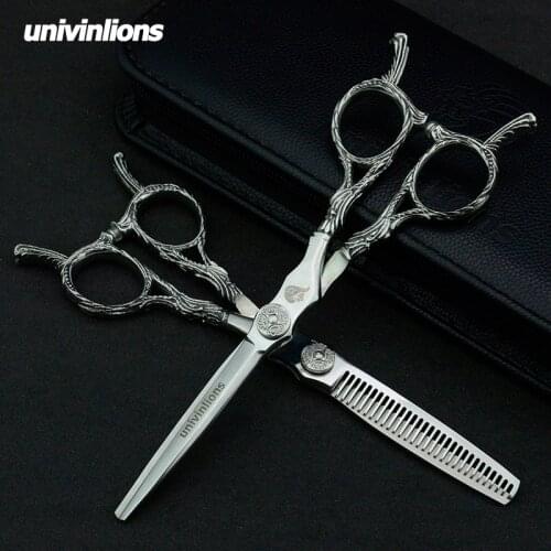 6" dragon hair scissors hairdressing scissors kit cheap professional hair dressing scissors barber shop hair cut diy haircutter