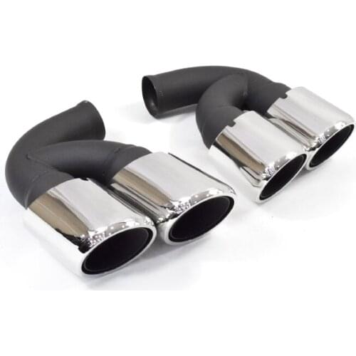 AK MUFFLERTIP 304 Stainless Steel Car Exhaust Tip For Porsche Cayenne S 2010-2014 Black Tailpipe Muffler Tail Exhaust System