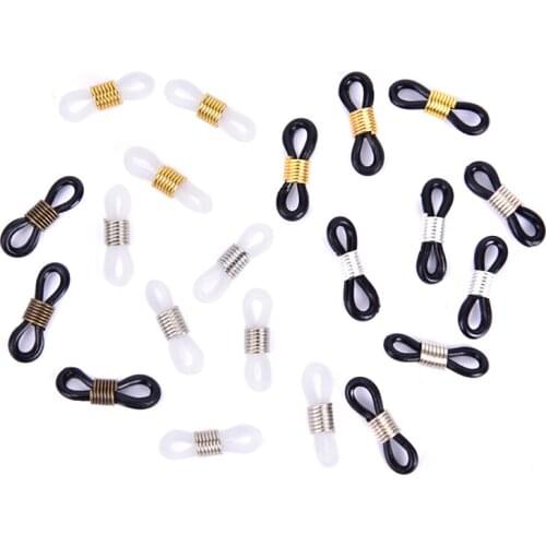 50pcs Ear Hook Eyeglasses Spectacles Chain Glasses Retainer Ends Strap Retainer End Loop Connector Rope Sunglasses Cord Holder