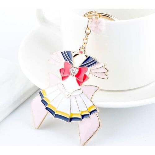 Sailor Moon Necklace Jewelry Anime Sailor Moon Dress Shape Pendant Choker Metal Alloy Jewel Style For Women Girls Gifts