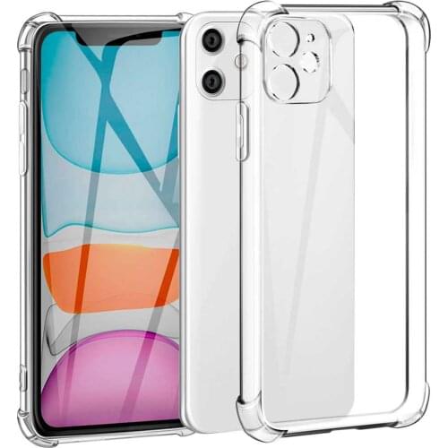 Clear TPU Gel Silicone ShockProof Antishock Case Protector Camera Protection Extra Thick for iPhone 11 Anti scratches