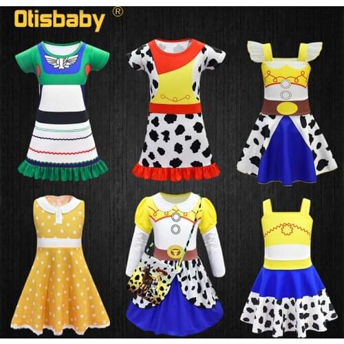 Christmas Disguise Toy Story Carnival Costume Jessie Buzz Lightyear Girls Clothing First Communion Elegant Girls Holiday Dress