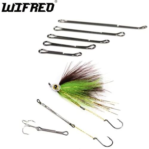 Wifreo 20PCS/Bag Fly Tying Waddington Shank Stinger Shank Fly Hook Shank for Pike Musky Saltwater fly 20mm 25mm 30mm 35mm 45mm