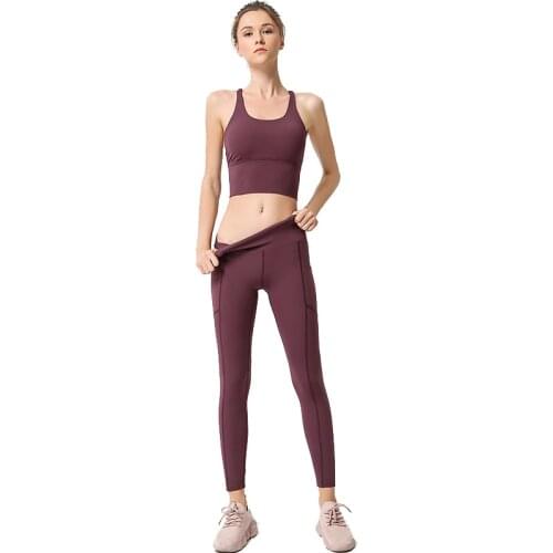 Two piece set women tracksuit seamless yoga sets fitness clothing gym wear workout clothes Ultra stretch leggings high waist