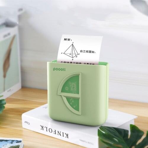 Poooli L5S Impresora Green Pink HD Bluetooth Wireless Handheld Sticker Paper Maker Mini Portable Pocket Label Printer Thermal