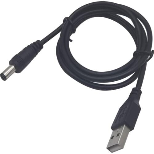 100cm Length Black USB Port DC5V 5.5*2.1mm DC Barrel Power Cable Connector For Small Electronics Devices USB extension cable