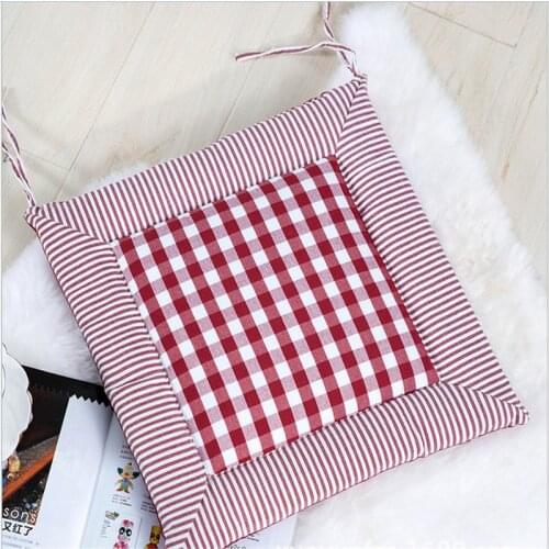 Tie on Chair Thicker Seat Pads Dining Room Patio Cushion Plaid Cushion Kitchen Office