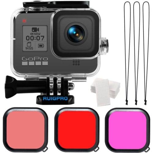 60M For Gopro Hero 8 Black waterproof housing case Shell water-proof Protective diving Cover for Gopro 8 accessories