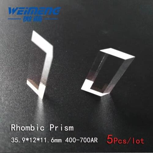 Weimeng 5pcs rhombic prism 35.9*12*11.6mm 400-700ARcoating H-K9L for stereomicroscope, periscope and other instruments