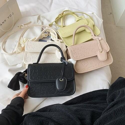 Womens Summer 2021 New Fashion All-Matching Ins Portable Small Square Bag Shoulder Messenger Bag Handbag Satchels