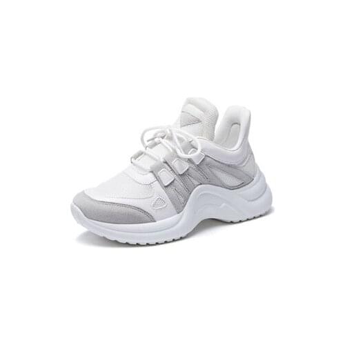 Women Sneakers New Fashion Women Casual Shoes Trends Ins Female White pink Flats platform Spring Summer Lace Up Size 35-40