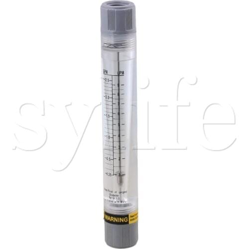 0.25-2.5GPM 1-9LPM 1/2"BSP Tube Type ABS Liquid Flow Meter Tool LZM-15G