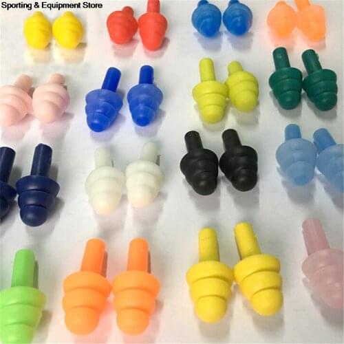1/10 Pairs Waterproof Swimming Silicone Swim Earplugs for Adult Swimmers Children Diving Soft Anti-Noise Ear Plug