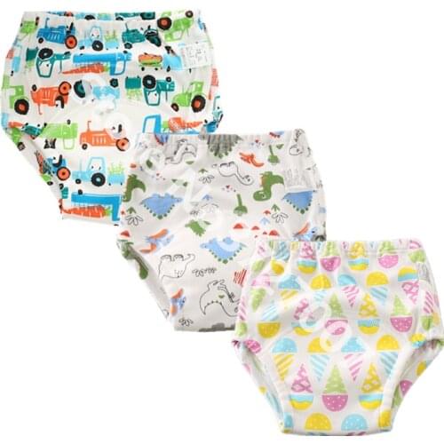 1Pcs Breathable Baby Cotton Training Pants Panties Cloth Diapers Reusable Nappies Diaper Waterproof Baby Underwear Washable