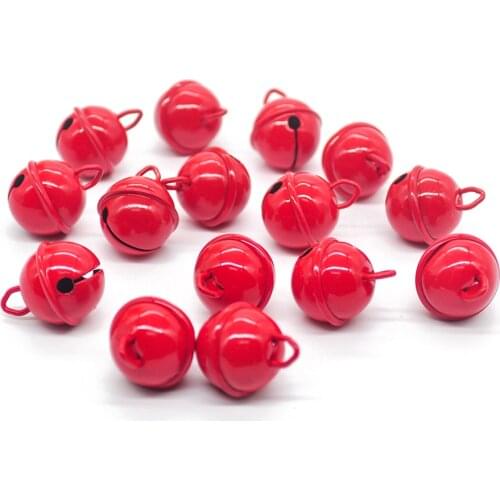 10Pcs exquisite iron metal beaded Christmas bells decoration pendant DIY material crafts Christmas tree charms hanging jingle