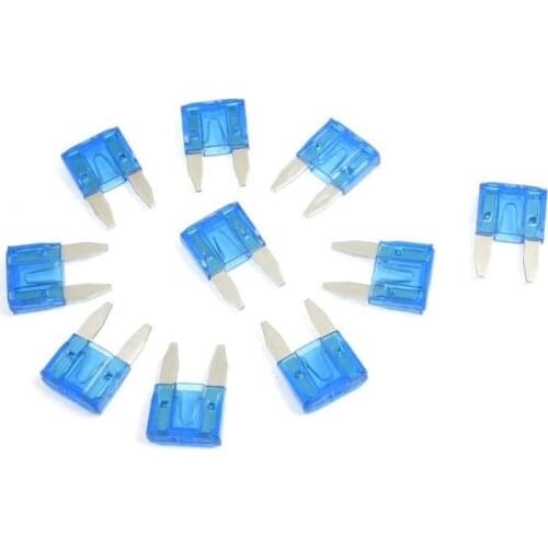 10 x ATC mini blade fuse for automotive fuse flat 15 A blue