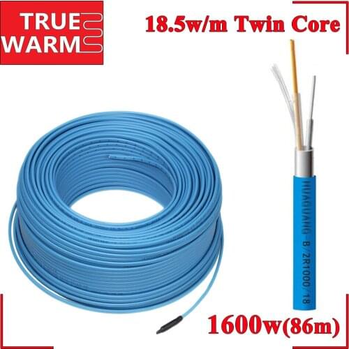 1600W 86M Twin Conductor Heating Cable Of True Warm Underfloor Heating System For Living Room, Wholesale-HC2/18-1600