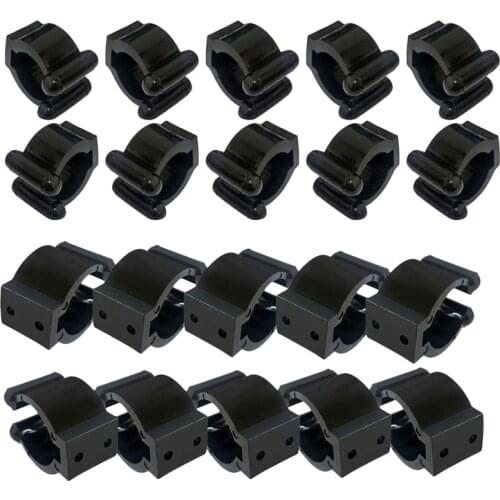 20 Pieces Regular Fishing Rod Storage Clips, Fishing Pole Holder Clip Storage Rack, 2 Style & 10Pcs Each Style - Big for Hold Ha