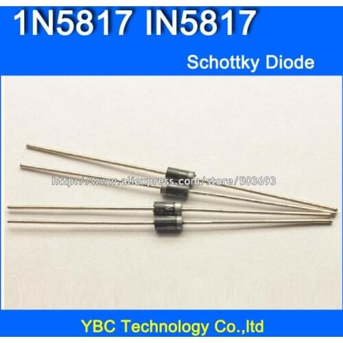 200pcs/lot 1N5817 IN5817 1A/20V Schottky Diode
