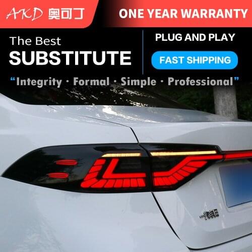 AKD Car Styling Taillights for Toyota Corolla 2019 2020 2021 LED Tail Light DRL Tail Lamp Turn Signal Rear Reverse Brake