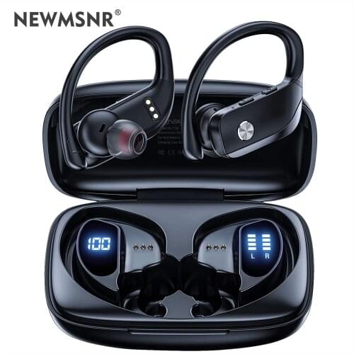 Newmsnr Hanging Ear Wireless Earphone Lossless Sound Quality Bluetooth Headset IPX5 Waterproof Earphones Built In Mic Headphones