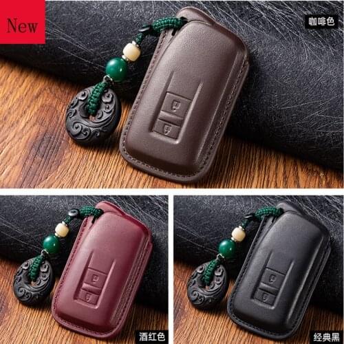 High-Quality Leather Car Smart Key Case Cover for Lexus NX200 ES260 GS IS RX300 LX570 Car Accessories