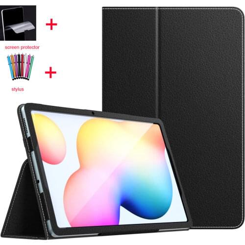 PU Leather Case for Samsung Galaxy Tab S6 lite 10.4 SM-P610 SM-P615 Stand Cover+screen protector+stylus