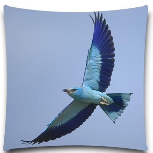 The blue bird flying in the sky 2D print creative Pillow case Square cotton polyester cushion cover 5 size 9 style
