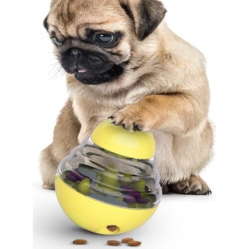 Dropshipping Tumbler Treat Ball for Dogs Food Dispensing Safe Interactive Dog Toys Plastic IQ Enhancing Nontoxic
