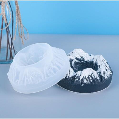 DIY Epoxy Mold Small Mountain Ornament Silicone Mold Handmade Resin Crafts Ashtray Casting Tool Easy To Demold Mold