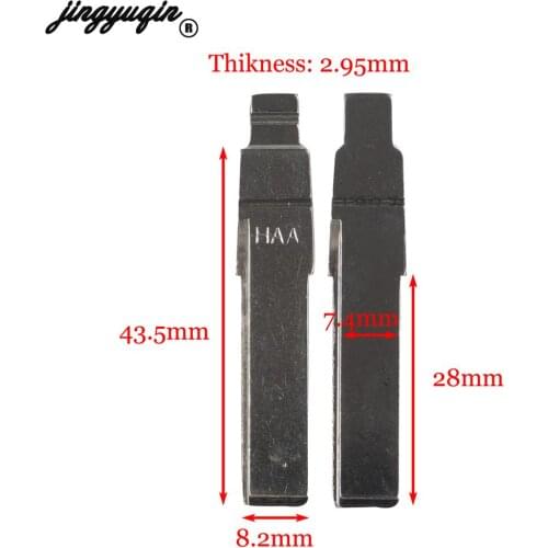 Jingyuqin 2pcs/lot Remote Folding Flid Blank HAA HU66 Uucut Key Blade For AUDI Fit VW Passat BORA SEAT SKODA #31 HU66 Key Blade