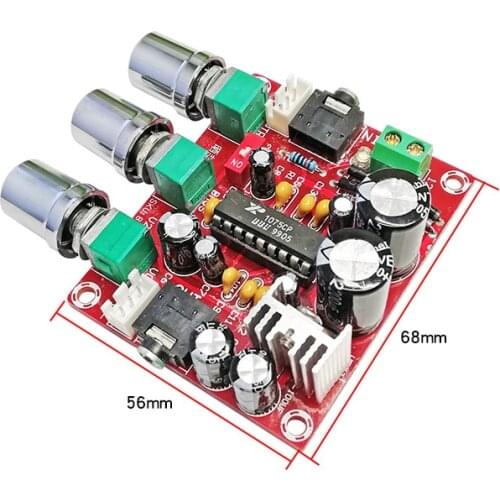 KYYSLB DC12V Pre-level Tone Amplifier Board XR1075 Amplifier Board BBE Digital Tuning Board Audio Processor Pre-amplifier