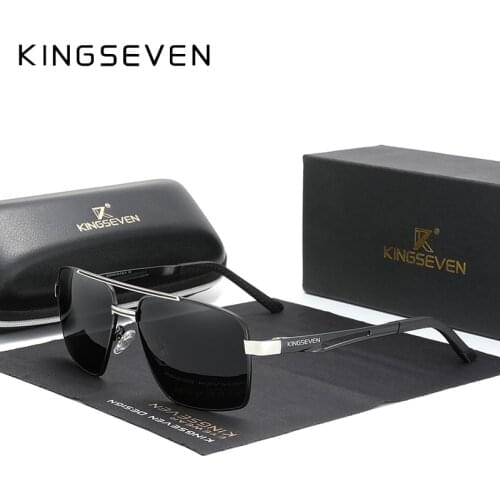 KINGSEVEN 2021 Brand Mens Aluminum Sunglasses Polarized Men Mirror Male Sun Glasses Sports Eyewear Driving Oculos de sol N7755
