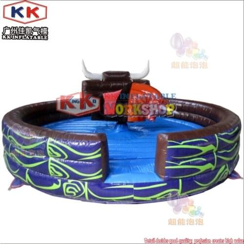 Circle Inflatable rodeo bull riding machine/ Fiberglass inflatable mechanical bull For Sale