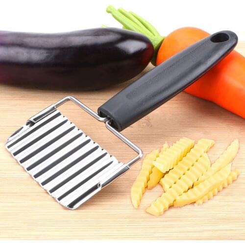 NICEYARD Vegetable Chopper Durable Stainless Steel Veggie Slicer Potato Slicer Wavy French Fries Cutter Kitchen Gadgets Cutter