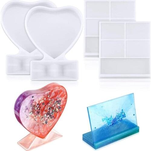 New Resin Photo Frame Molds,Rectangle Picture Frame Mold Heart Shaped Photo Frame Mold for Casting Frame Mold Home Decor
