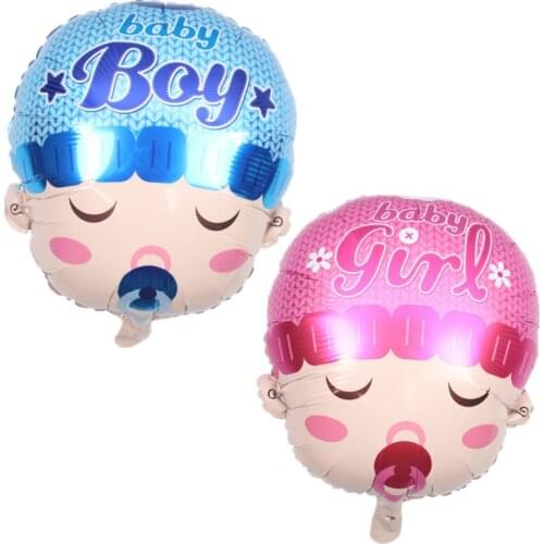 New baby infant childrens toys and pacifiers head balloon aluminum balloons birthday decoration