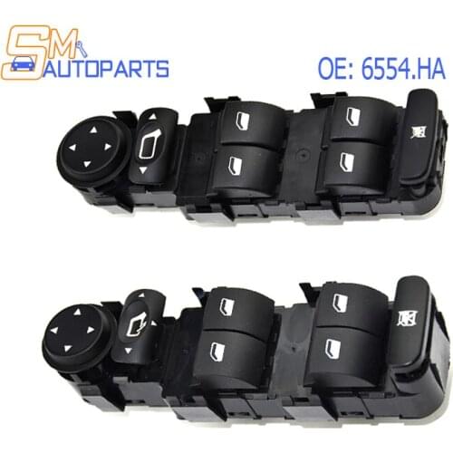 New Electric Power Window Control Switch 6554.HA For Citroen C4 2004-2015 Front Left Side 6554HA 6554 HA