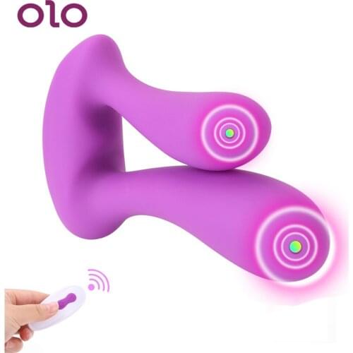 OLO 9 Speed G Spot Wireless Vibrator Double Head Stimulator Sex Toy For Woman USB Rechargeable Anal Massager