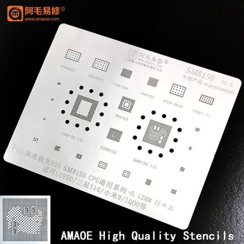 PM8150A PM8150 AFEM-9070 77661-11 SM8150 CPU/RAM SDR8150 For LG V50/SAMSUNG S10/XIAOMI9/IQOO PMU IC CHIP BGA Reballing STENCIL