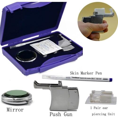 Professional Ear Stud Piercing Easy Instrument System Gun Tools Safety Earring Gun with Safe Plastic Package Easy to Use At Home