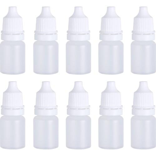 10Pcs 5/10ml Empty Plastic Squeezable Dropper Bottles Eye Liquid Dropper Dropping Bottles Refillable Bottle Small Drop Bottles