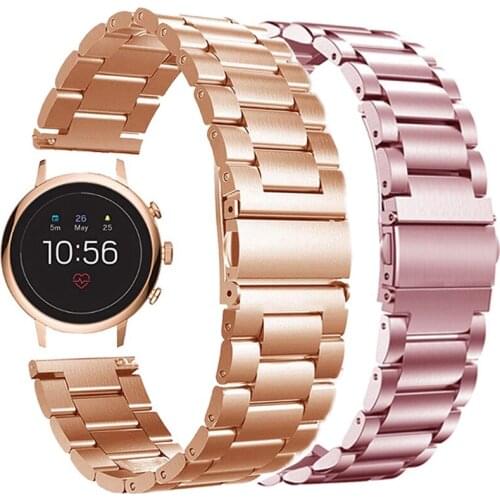 Stainless Steel Strap For Fossil Q Venture Smart Watch Band 18MM Quick Release Straps For Fossil Q Venture Gen 3/Gen 4/HR Gen 4