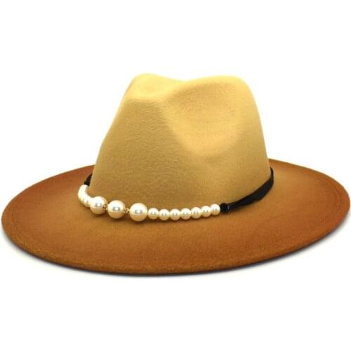 Two Toned Fedoras Hat Panama Felt Hat For Women Jazz Hat Fedora Hat Grass Green Women Fedoras Donut Chain Women Hats
