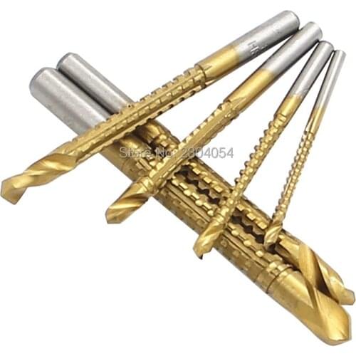 New 6pcs Titanium Coated HSS Drill saw bits Electric Drill Bits for Metal Milling Cutters for Wood slotting 3/4/5/6/6.5/8mm