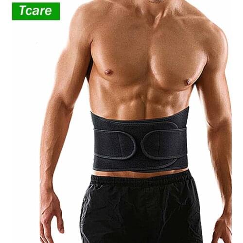 Tcare 1Pcs Back Support Adjustable Back Brace Lumbar Support Belt with Breathable Dual Adjustable Straps Lower Back Pain Relief