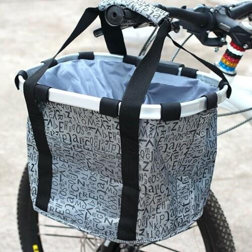 Bicycle Folding Basket Front Pannier Cycling Frame Bag Bike Riding Pouch MTB Baggage Bag Bikepacking 20KG Load Bicycle Bags